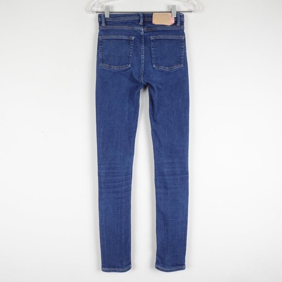Acne Studios Peg Indigo Jeans Women's 26 (26x28) Skinny Stretch Made in Italy - Picture 2 of 13